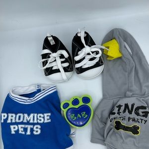 Build a bear lot of clothing,shoes and brush